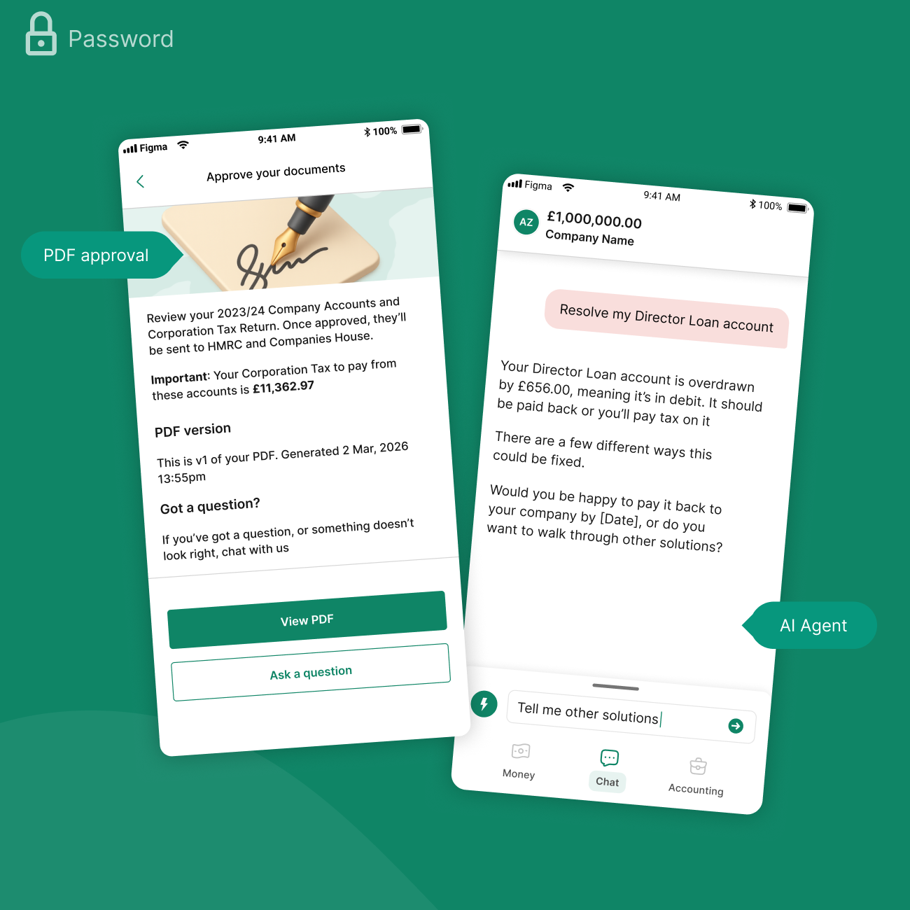 Product Design example by Camille Brunette, ANNA Money Accounts PDF Approval